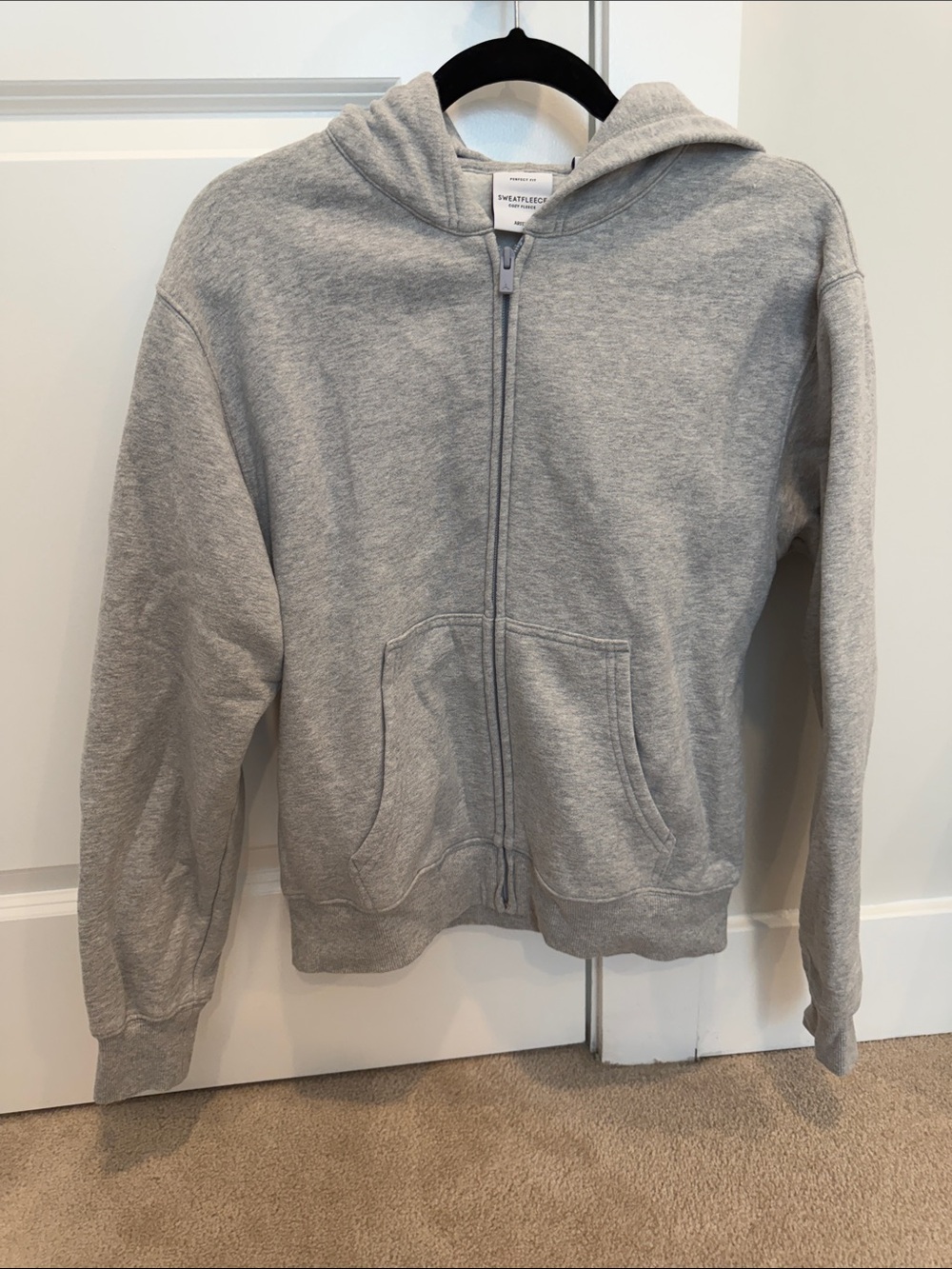 Aritzia SweatFleece Lightweight Gray Zip-Up Hoodie Jacket